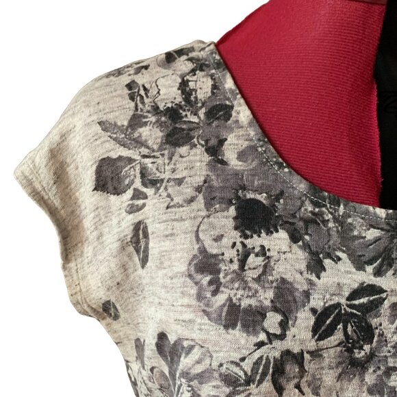 CYNTHIA ROWLEY - Linen Blouse Top scoop neckline Cap sleeves - medium - Picture 4 of 7